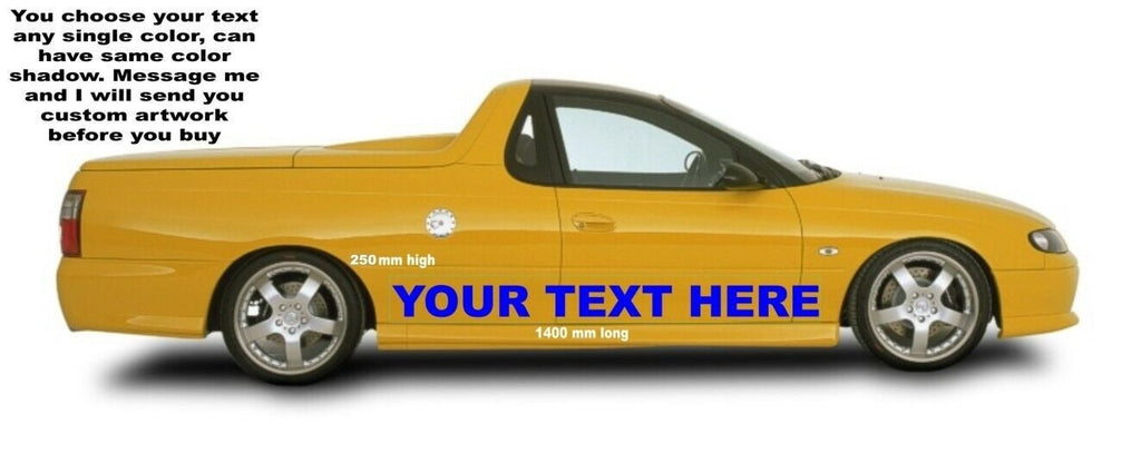 BNS Custom HUGE vinyl decals TWO (2) 1400 x 250 mm Confirm your color and font