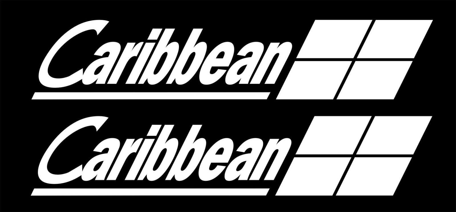 Caribbean retro Boat decals TWO (2) 515 x 100 mm each CONFIRM your color