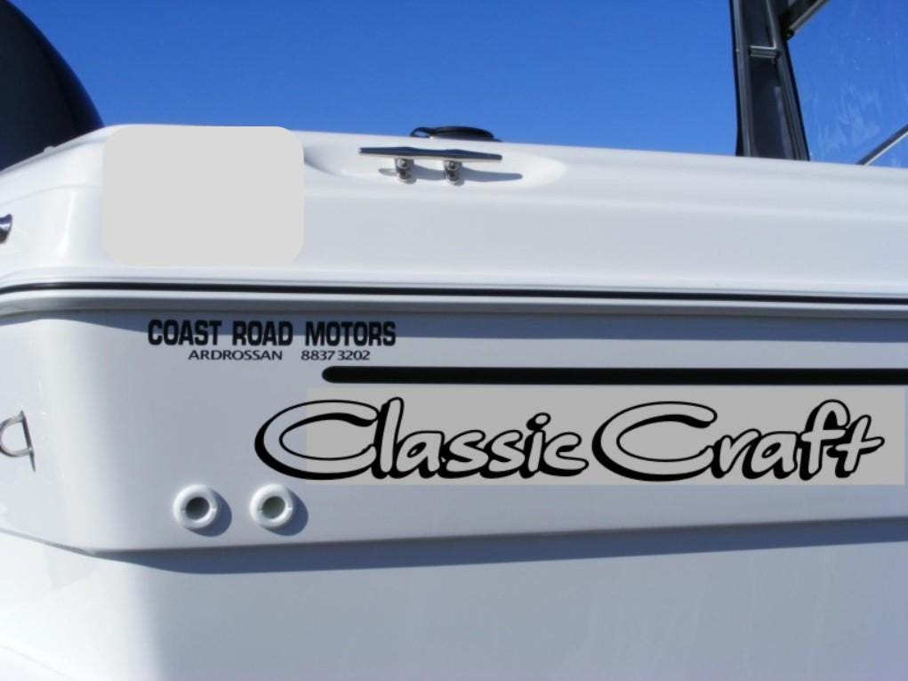 Classic Craft retro Boat decals TWO (2) 500 x 100 mm each CONFIRM your color