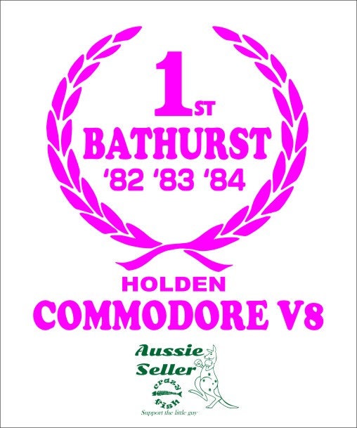Bathurst  Commodore 1st retro wreath LARGE decal 500 x 480 mm CONFIRM your color