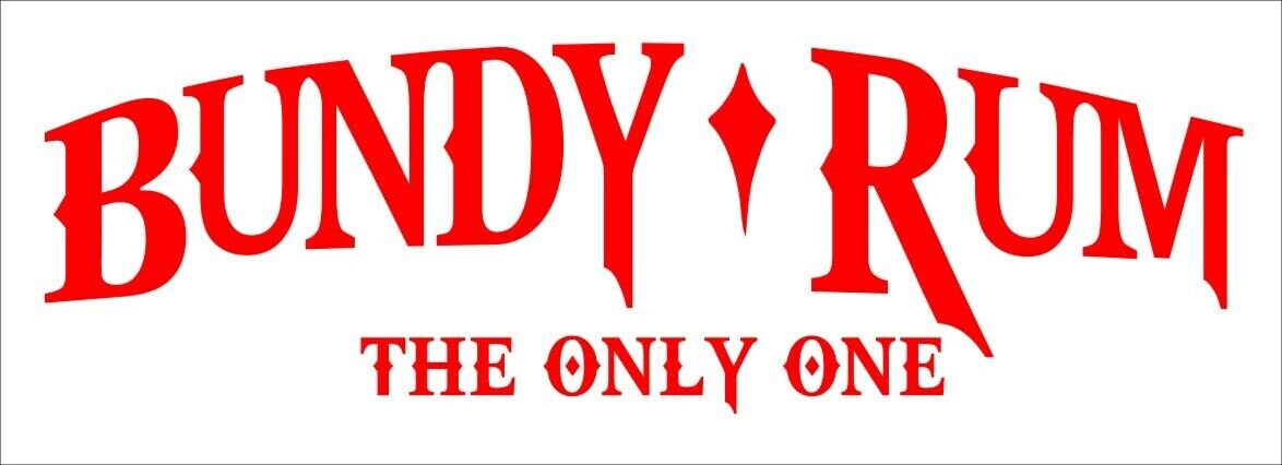 Bundy Rum  vinyl decal 260 x 80 mm CONFIRM your color