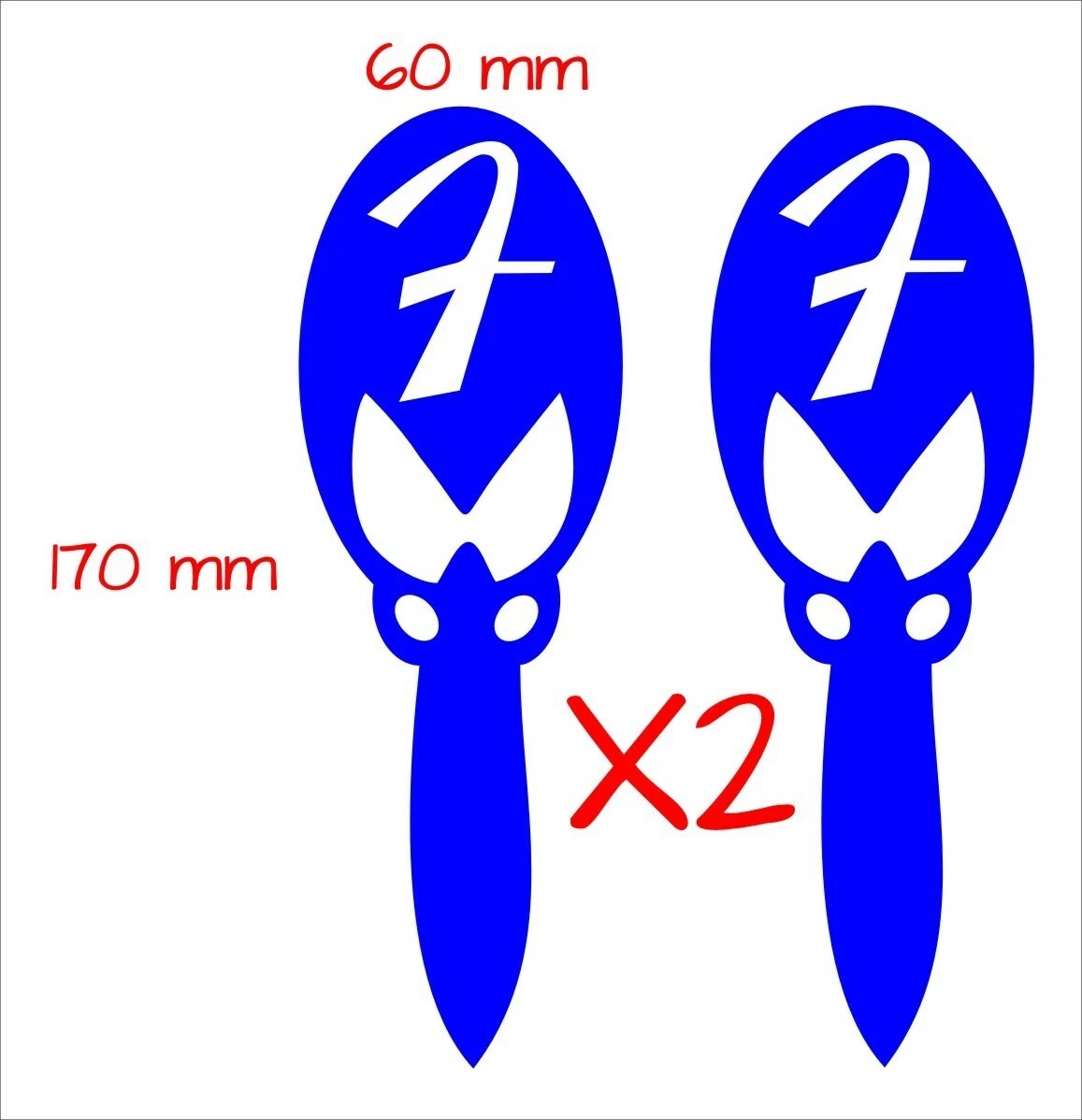 BOBA FETT vinyl decals TWO (2) 170 x 60 mm  each CONFIRM your color