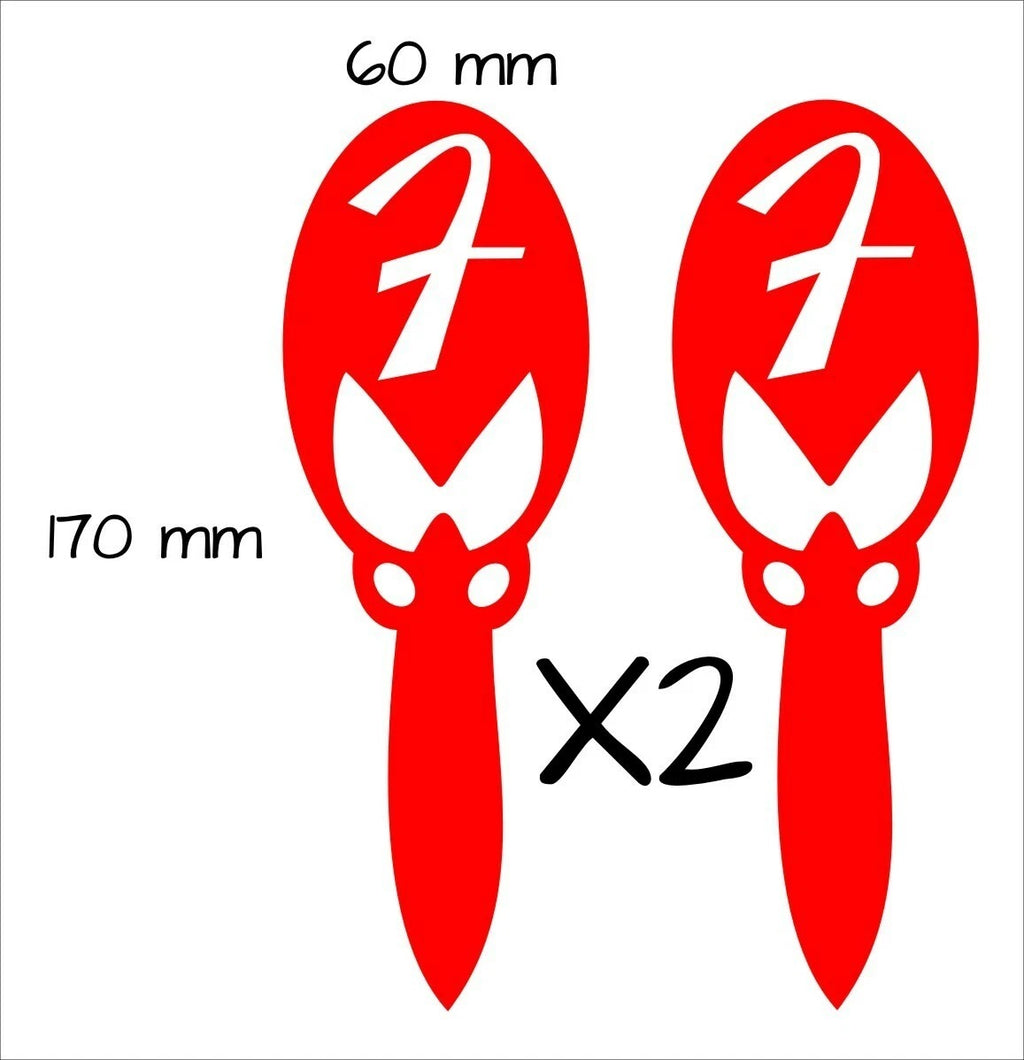 BOBA FETT vinyl decals TWO (2) 170 x 60 mm  each CONFIRM your color