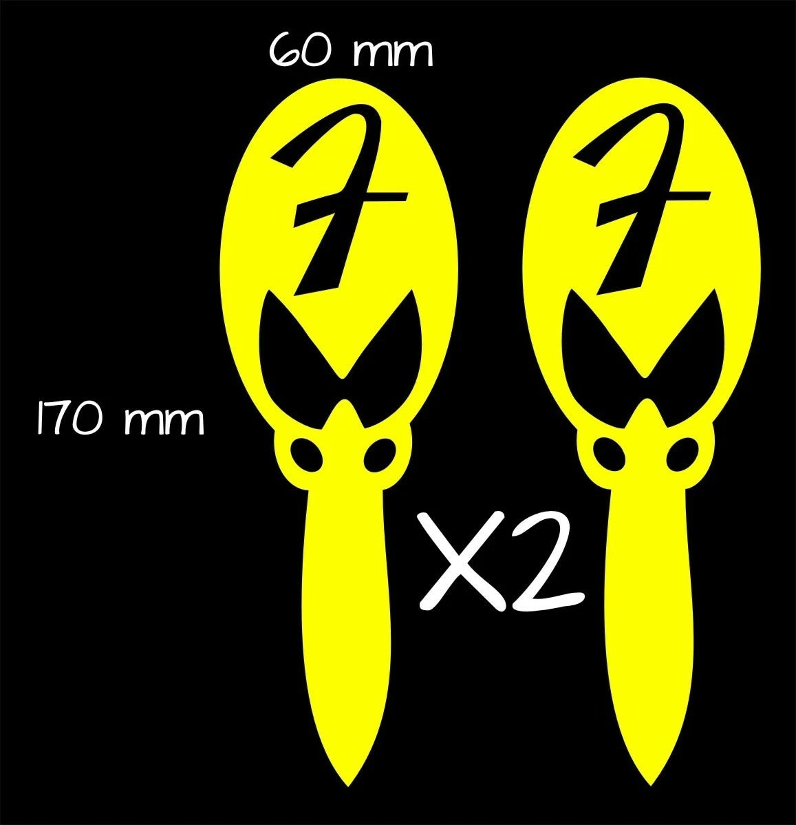 BOBA FETT vinyl decals TWO (2) 170 x 60 mm  each CONFIRM your color