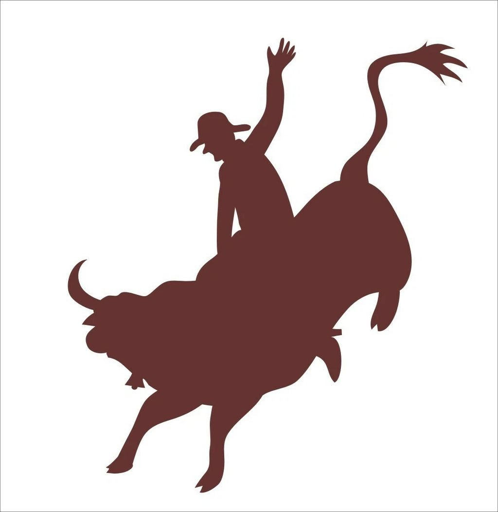 Bull Rider vinyl decal 150 x 170 mm CONFIRM your color