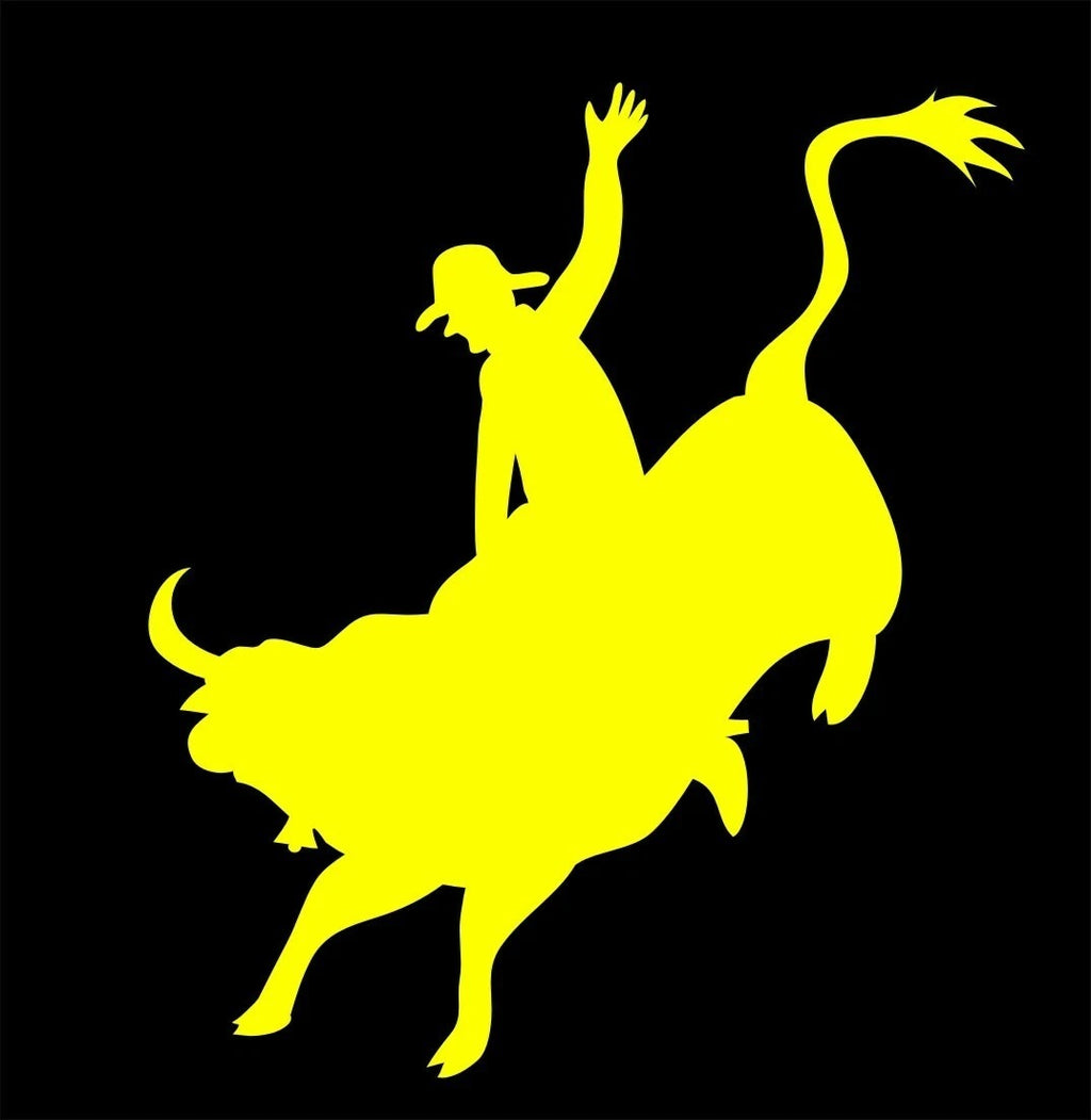 Bull Rider vinyl decal 150 x 170 mm CONFIRM your color