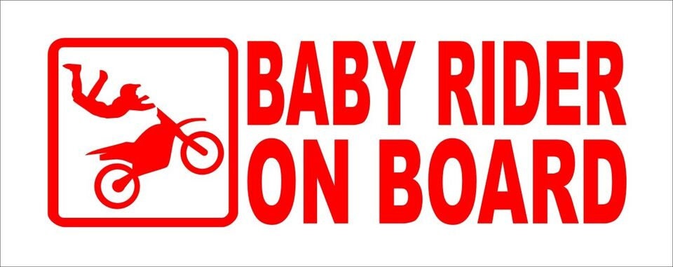 Baby Rider On Board decal 260 x 65 mm CONFIRM your color