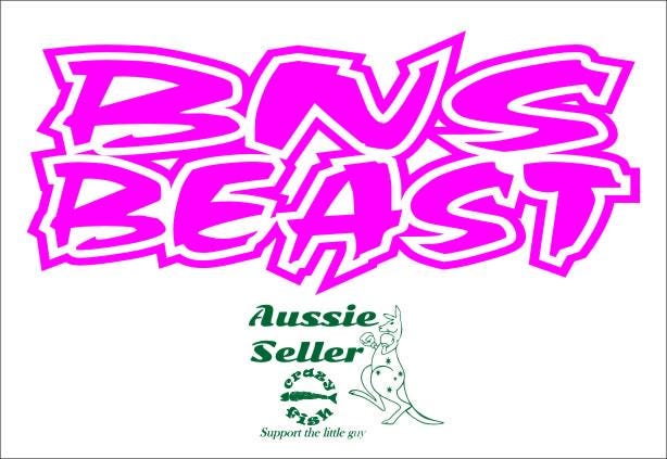 BNS BEAST vinyl decal 200 x 90 mm CONFIRM your color