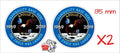 Apollo 11 Commemoration Stickers TWO (2) 135 mm each