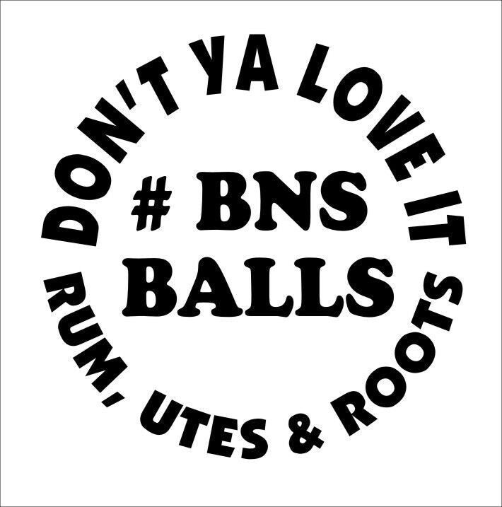 BNS BALLS vinyl decal 170 mm CONFIRM your color