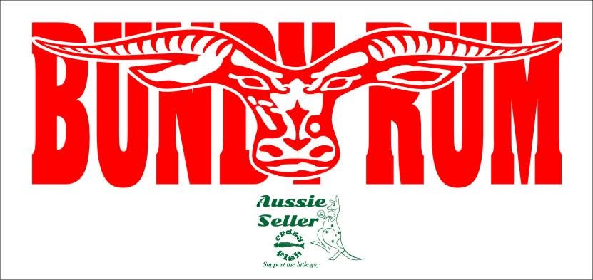 Bundy Rum longhorn vinyl decal LARGE 1100 x 275 mm CONFIRM your color