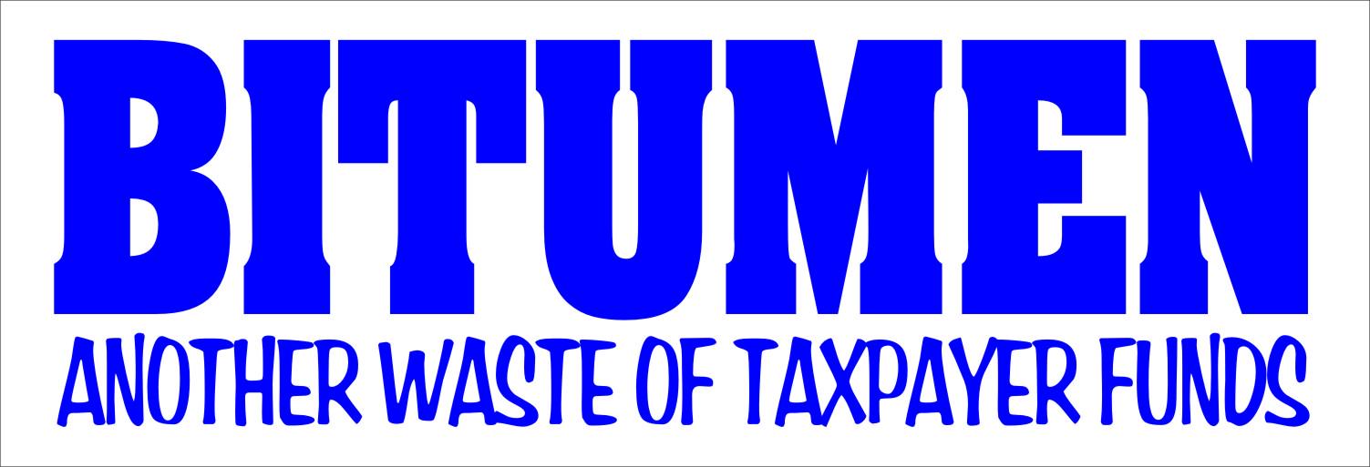 BITUMEN funny 4WD vinyl decal 260 x 80 mm CONFIRM your color