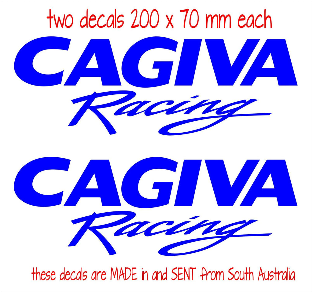 Cagiva Racing tank vinyl decals TWO (2) 200 x 70 mm each CONFIRM your color
