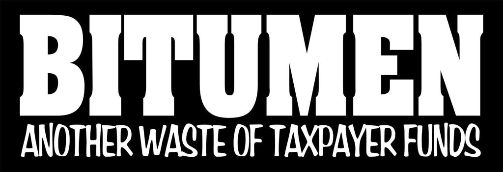 BITUMEN funny 4WD vinyl decal 260 x 80 mm CONFIRM your color