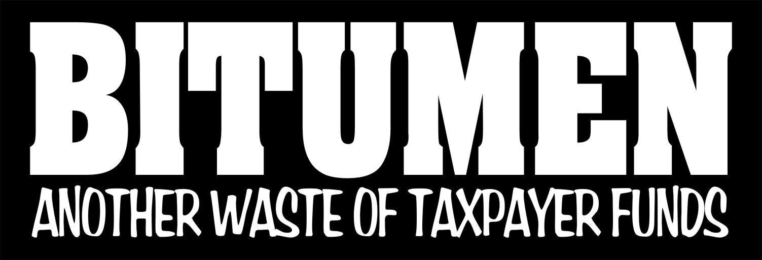 BITUMEN funny 4WD vinyl decal 260 x 80 mm CONFIRM your color