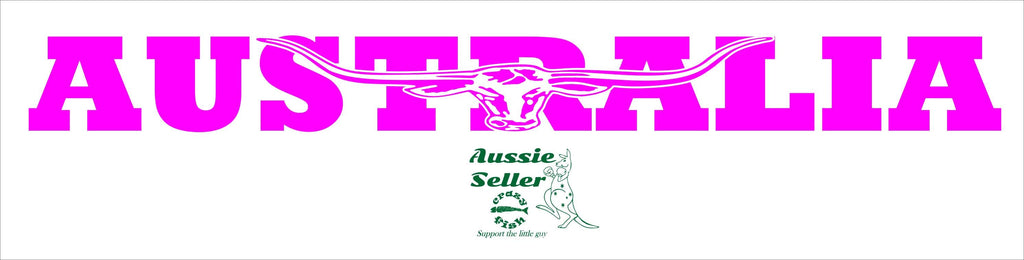 Australia longhorn banner vinyl decal  LARGE 1000 x 100 mm CONFIRM your color