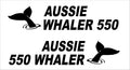 Aussie Whaler retro Boat decals TWO (2) 600 x 130 mm each CONFIRM your color and model