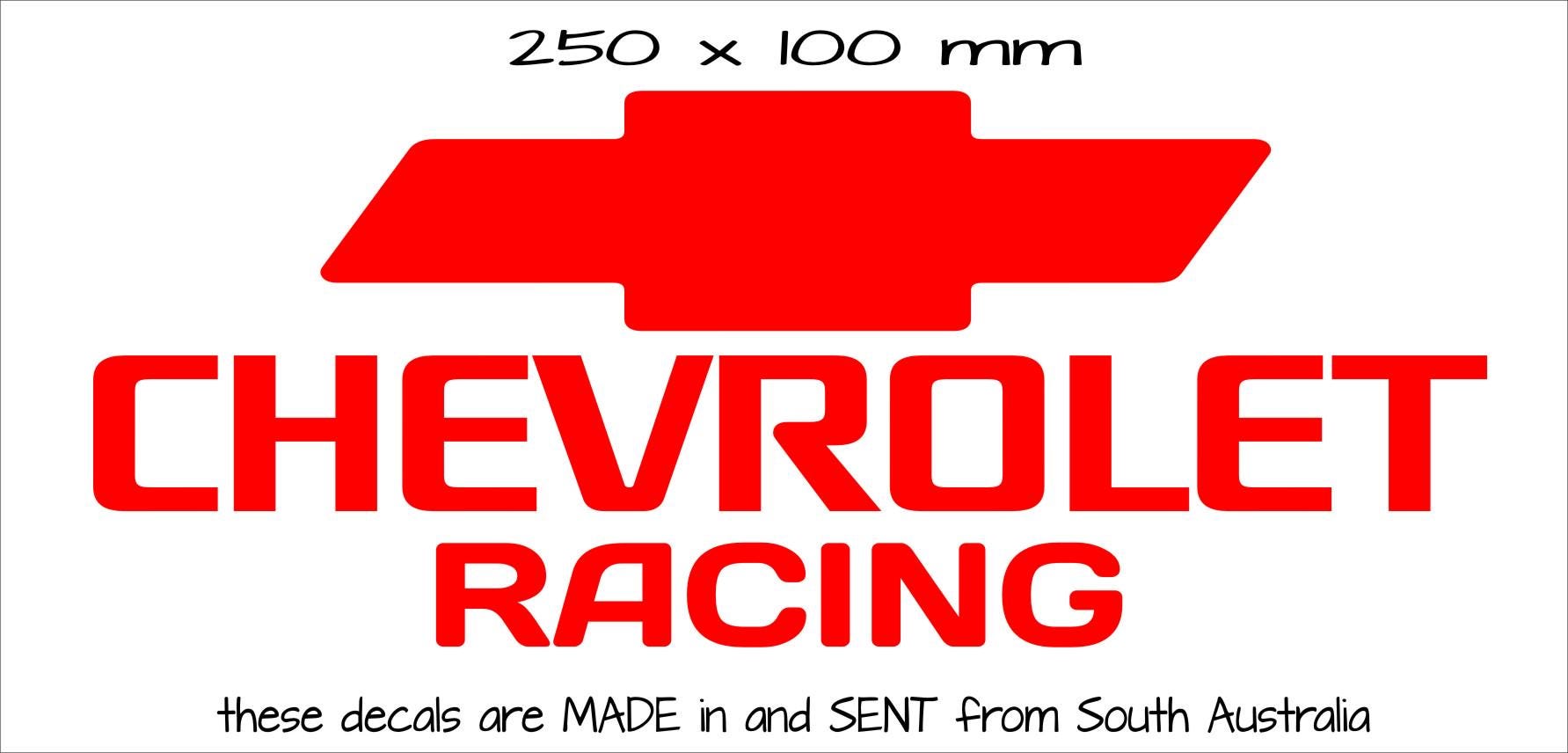 CHEVROLET RACING retro vinyl decal 250 x 100 mm CONFIRM your color
