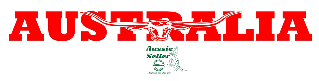 Australia longhorn banner vinyl decal  LARGE 1000 x 100 mm CONFIRM your color