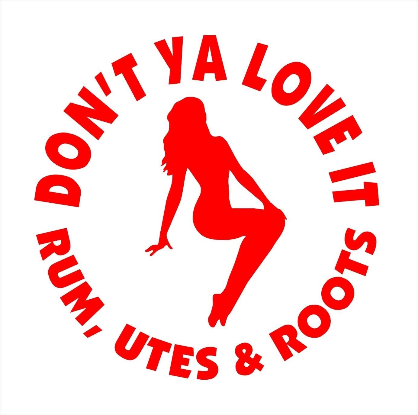 BNS Ute funny vinyl decal 170 mm CONFIRM your color