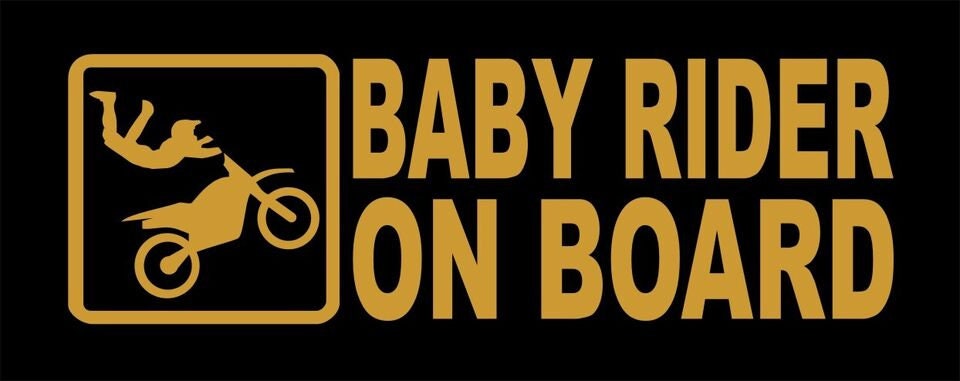 Baby Rider On Board decal 260 x 65 mm CONFIRM your color