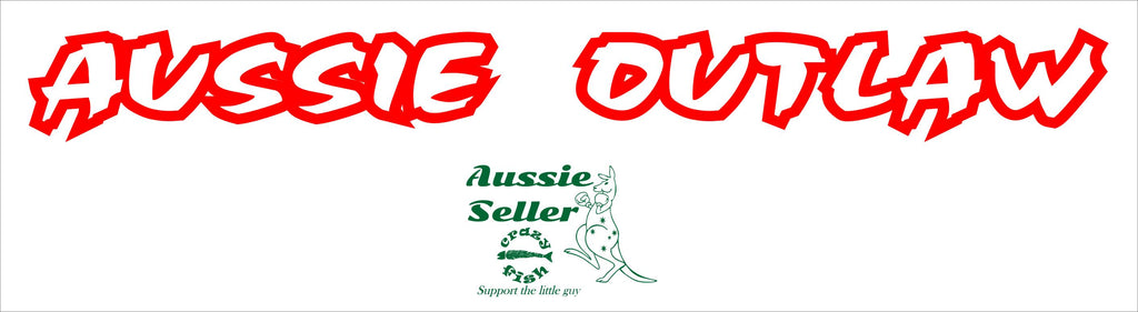 AUSSIE OUTLAW vinyl decal LARGE 950 x 100 mm Confirm your color