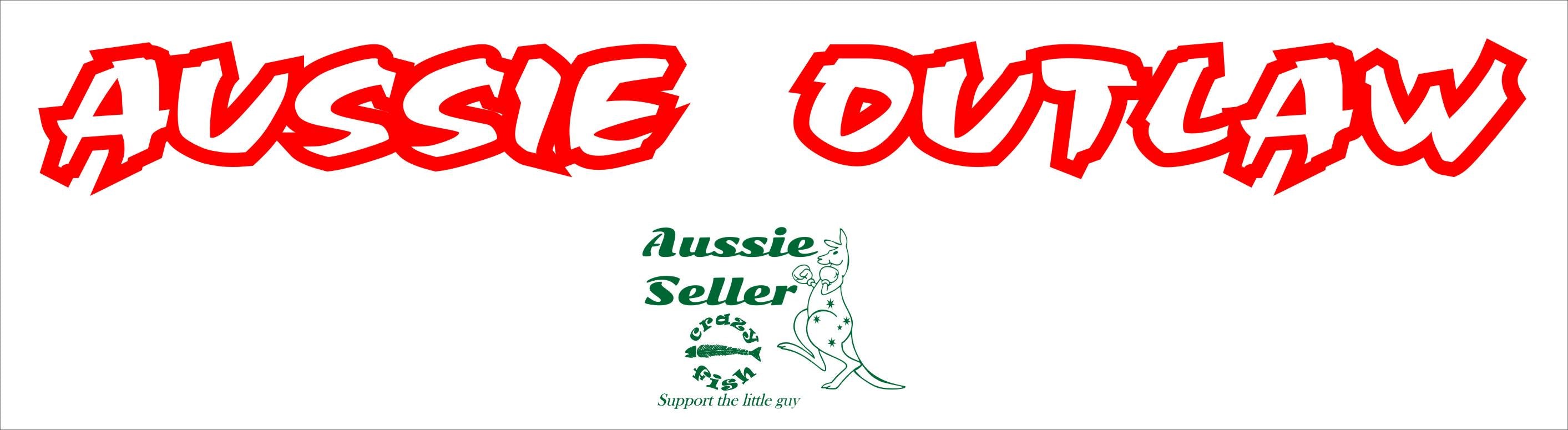 AUSSIE OUTLAW vinyl decal LARGE 950 x 100 mm Confirm your color