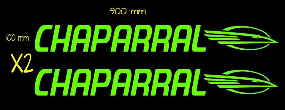 CHAPARRAL Boat decals TWO (2)  900 x 100 mm each CONFIRM your color