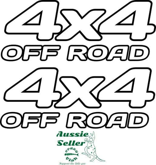 4X4 OFF ROAD decals Two (2) 250 x 100 mm each CONFIRM your color