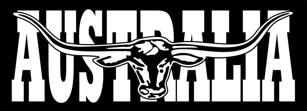 AUSTRALIA bullhorn vinyl decal LARGE 1100 x 275 mm CONFIRM your color