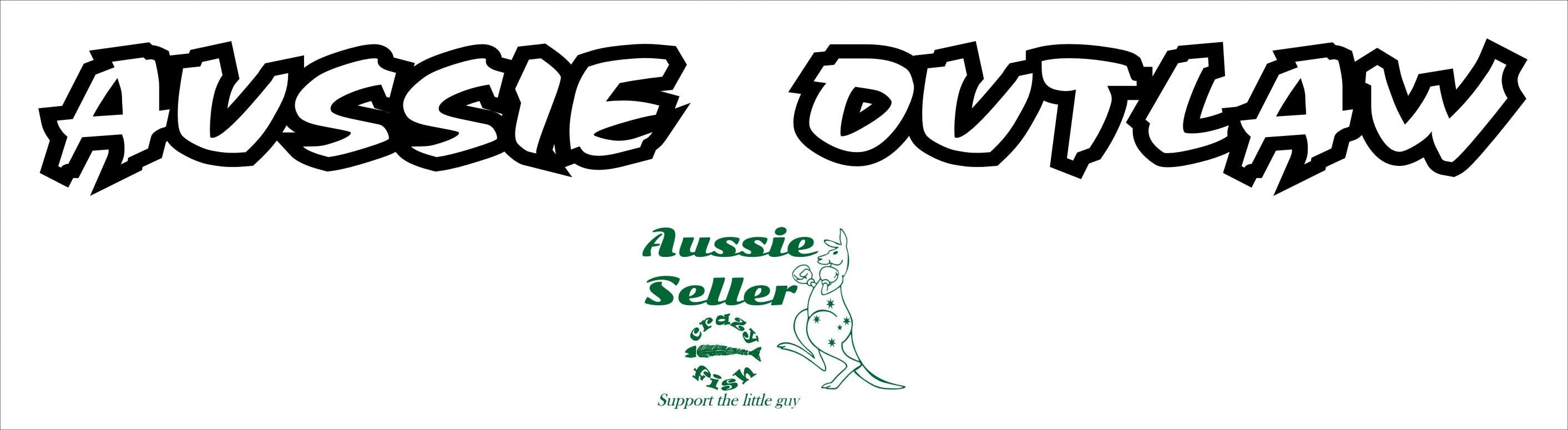 AUSSIE OUTLAW vinyl decal LARGE 950 x 100 mm Confirm your color
