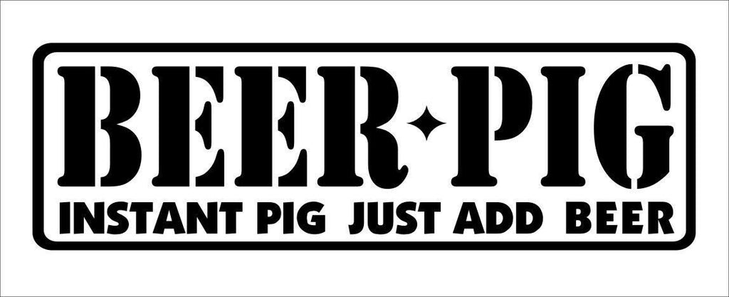 Beer Pig vinyl decal 260 x 80 mm CONFIRM your color