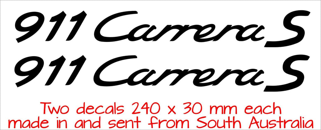 911 Carrera S Porsche decals TWO (2) 240 x 30 mm each CONFIRM your color