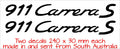 911 Carrera S Porsche decals TWO (2) 240 x 30 mm each CONFIRM your color