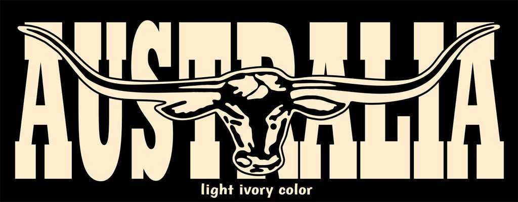 AUSTRALIA bullhorn vinyl decal  260 x 85 mm CONFIRM your color