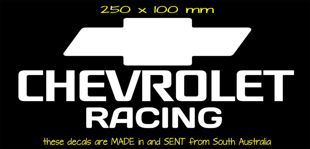 CHEVROLET RACING retro vinyl decal 250 x 100 mm CONFIRM your color