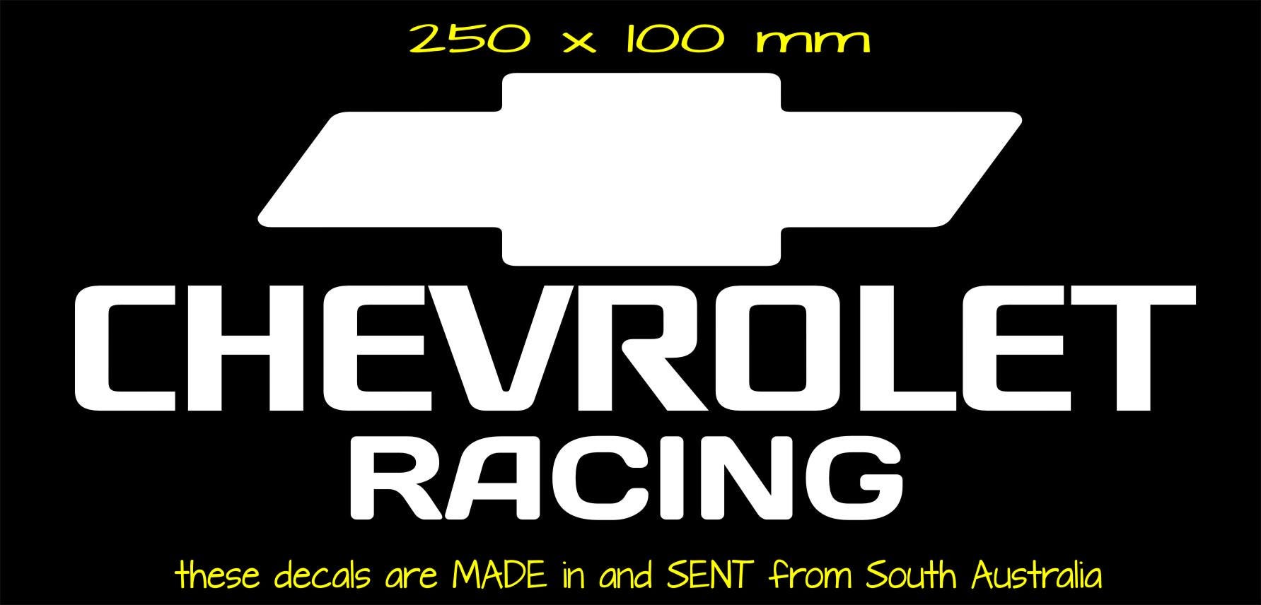 CHEVROLET RACING retro vinyl decal 250 x 100 mm CONFIRM your color