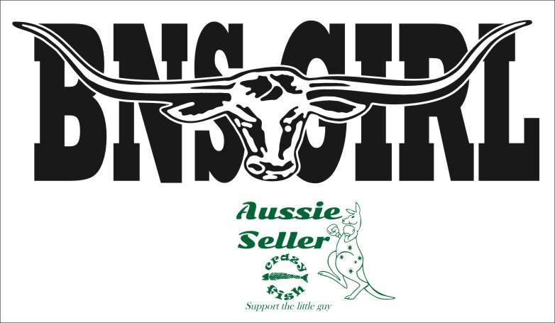 BNS GIRL  vinyl decal 260 x 80 mm CONFIRM your color