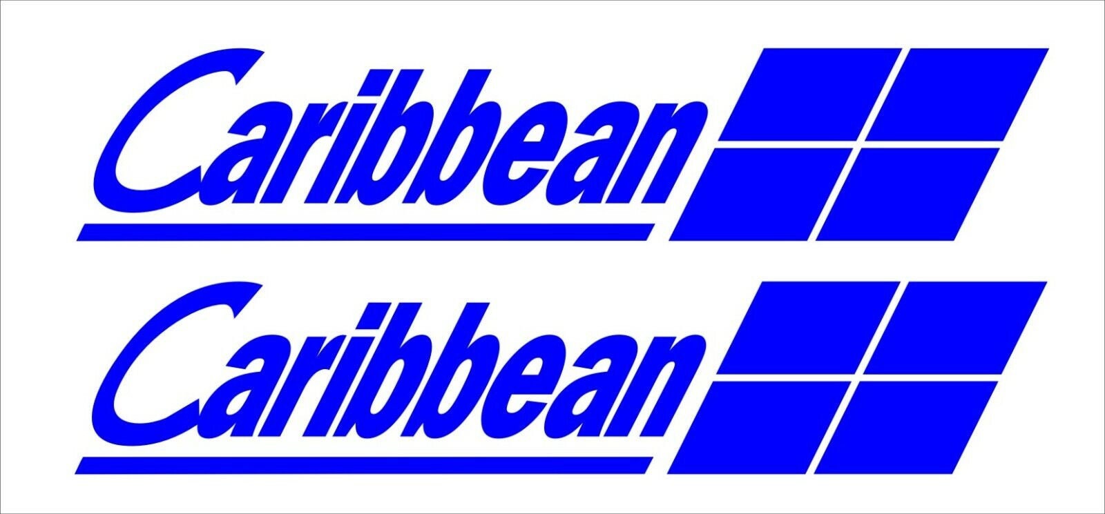 Caribbean retro Boat decals TWO (2) 515 x 100 mm each CONFIRM your color