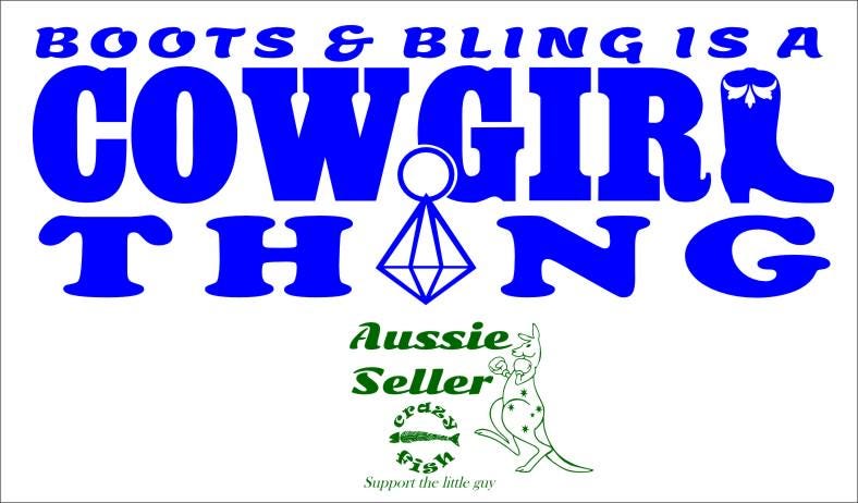 Boots & Bling funny vinyl decal 260 x 90 mm CONFIRM your color