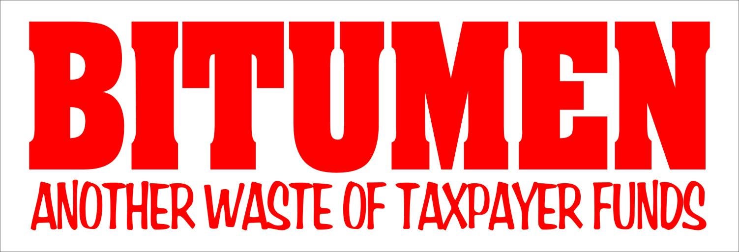 BITUMEN funny 4WD vinyl decal 260 x 80 mm CONFIRM your color