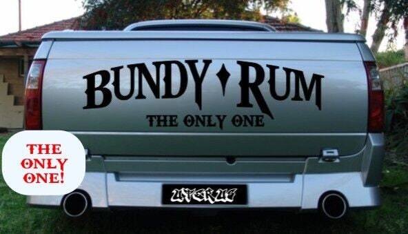Bundy Rum  vinyl decal LARGE 900 x 275 mm CONFIRM your color