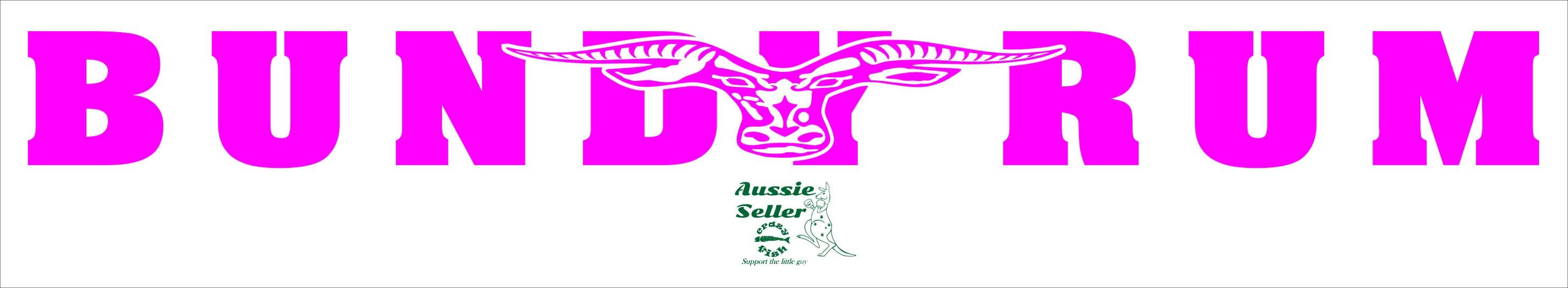Bundy Rum banner vinyl decal LARGE 1000 x 90 mm CONFIRM your color
