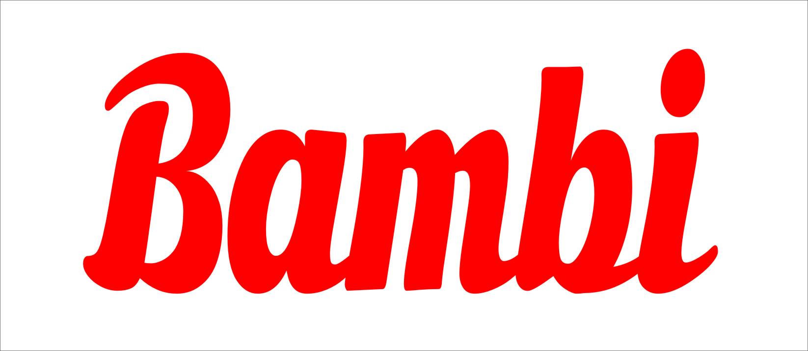 BAMBI vinyl decal 195 x 75 mm CONFIRM your color
