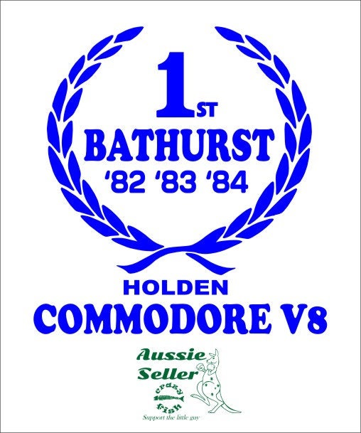 Bathurst  Commodore 1st retro wreath LARGE decal 500 x 480 mm CONFIRM your color