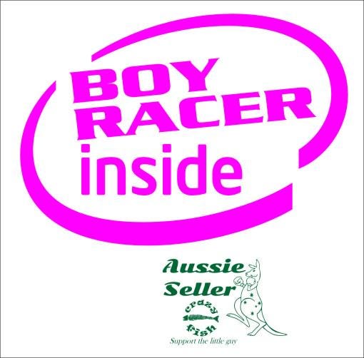 BOY RACER INSIDE funny vinyl decal 160 x 115 mm Confirm your color