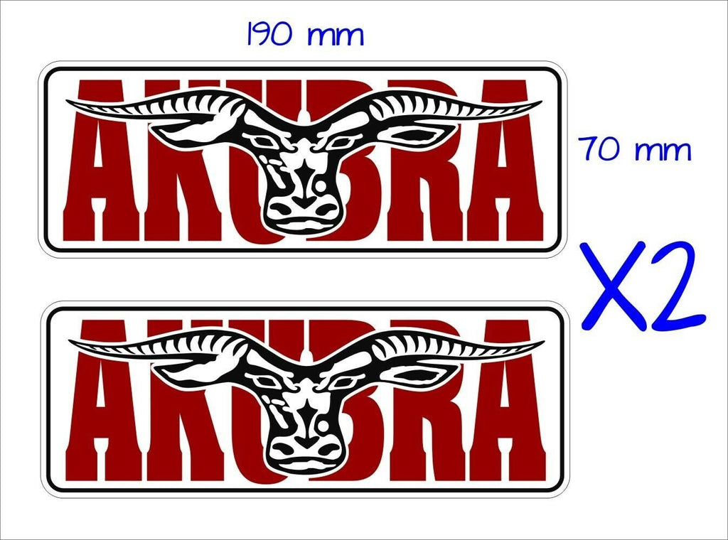 AKUBRA Longhorn Stickers TWO (2) 190 x 70 mm each