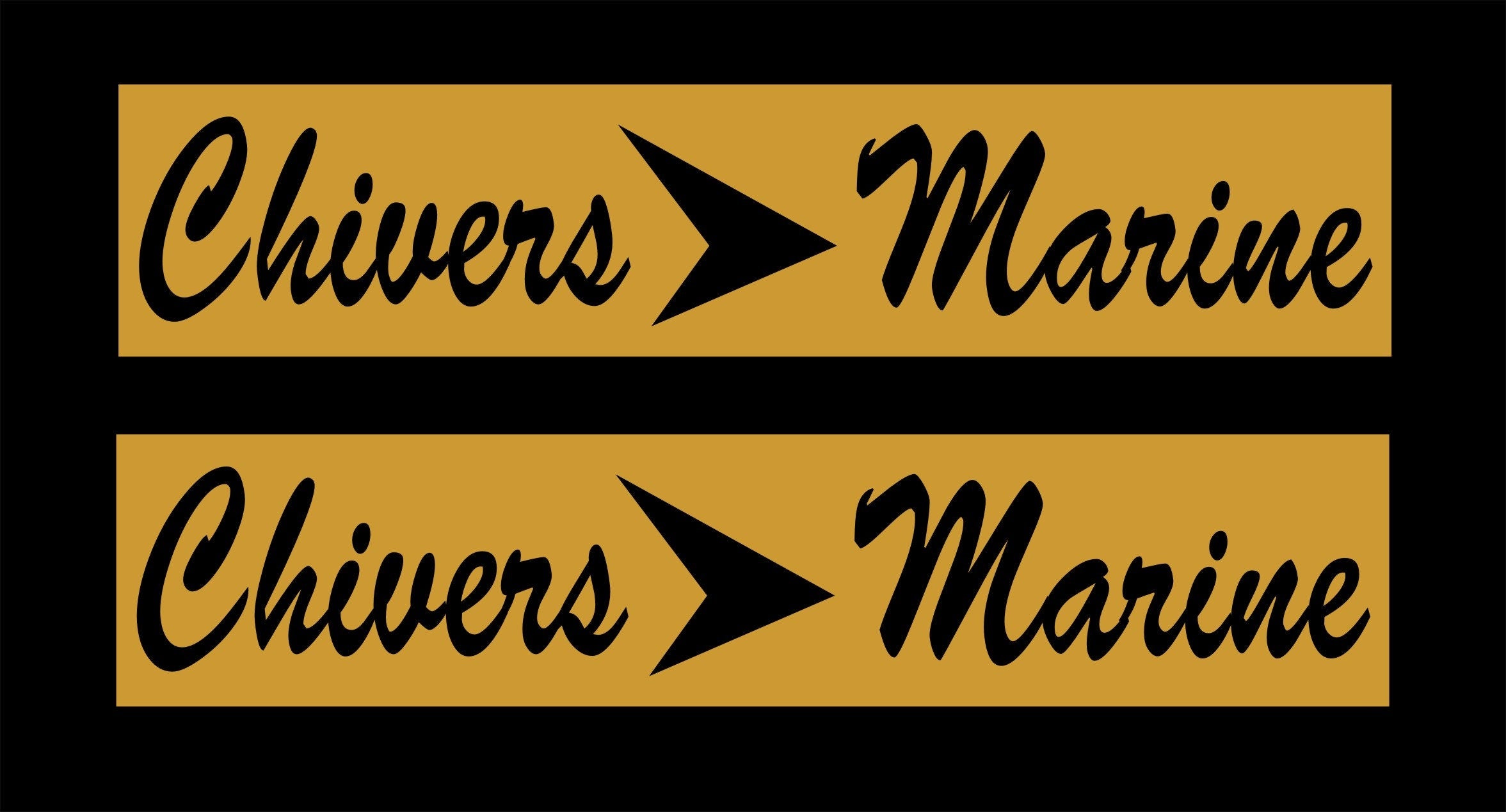 Chivers Marine retro Boat decals TWO (2) 515 x 110 mm each CONFIRM your color