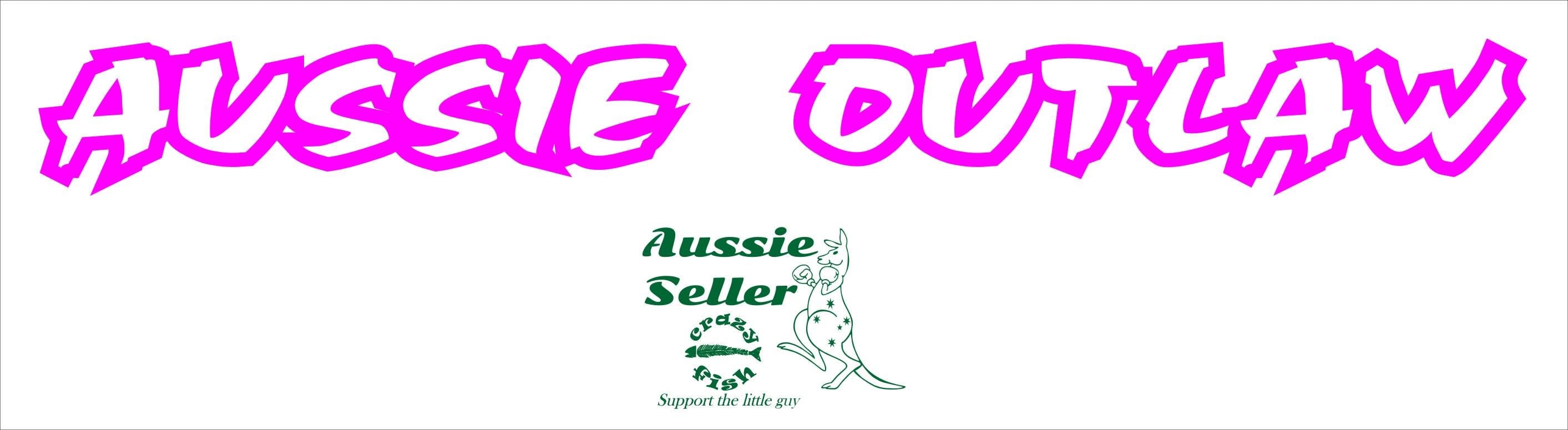 AUSSIE OUTLAW vinyl decal LARGE 950 x 100 mm Confirm your color