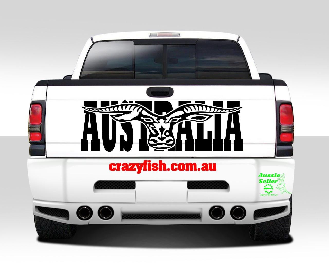 AUSTRALIA Longhorn  vinyl decal LARGE 1100 x 275 mm CONFIRM your color